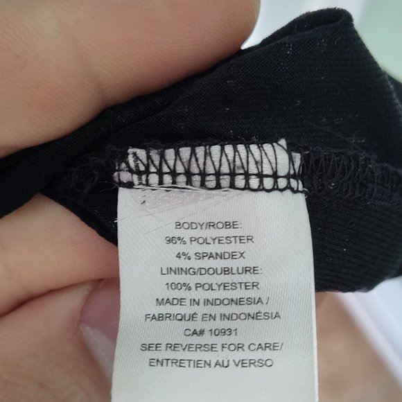 Laura Petites short dress, size 4 petite black dress with white design - Picture 5 of 7